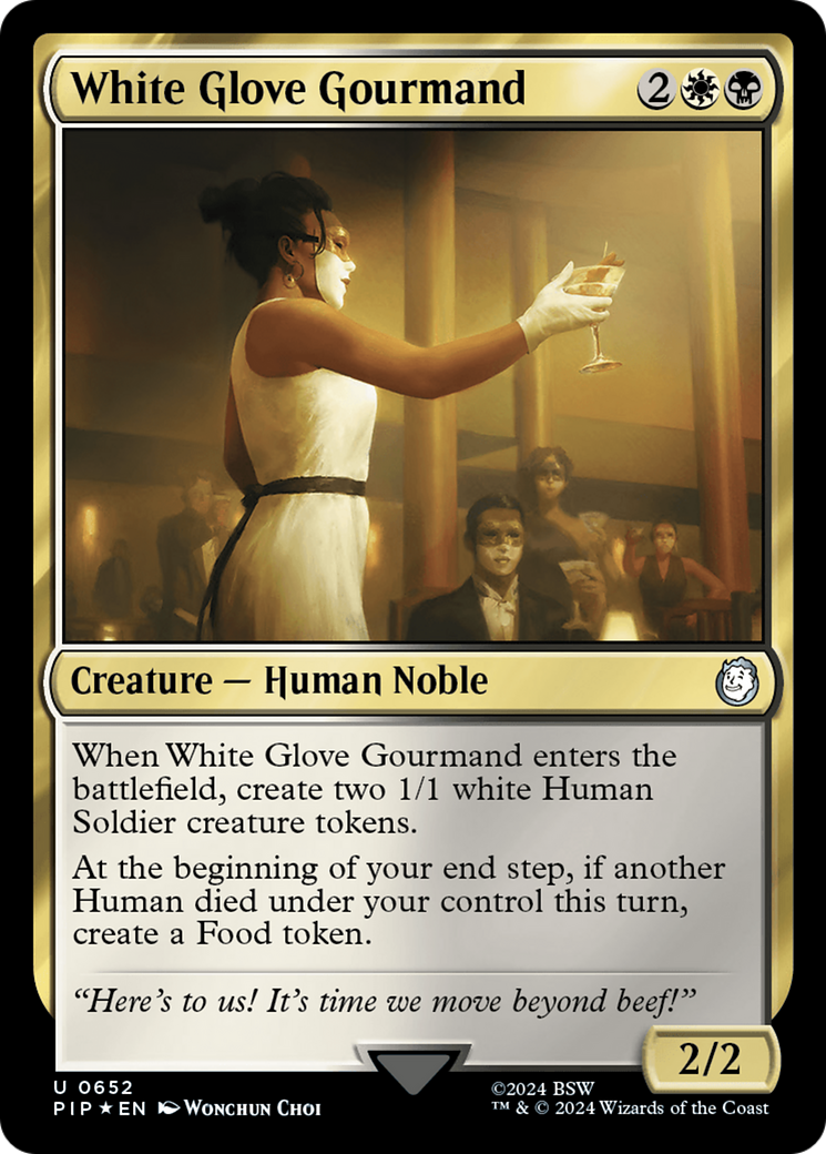 White Glove Gourmand (Surge Foil) [Fallout] | Good Games North