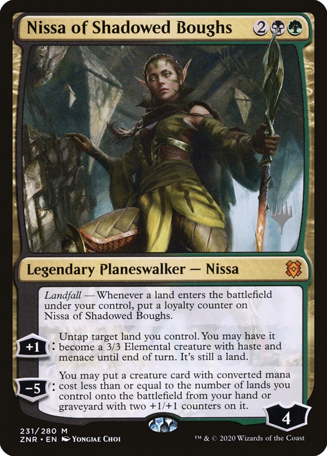 Nissa of Shadowed Boughs (Promo Pack) [Zendikar Rising Promos] | Good Games North