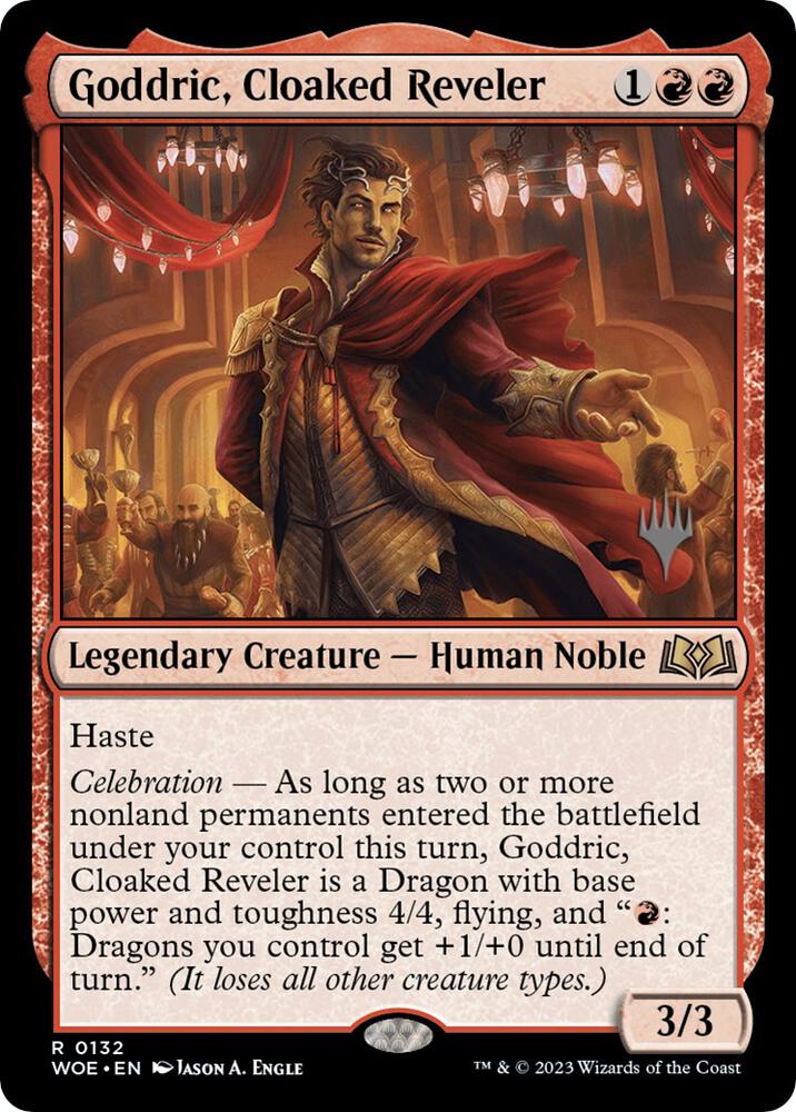 Goddric Cloaked Reveler 132p/200 (Promo Pack: Wilds of Eldraine)  | Good Games North