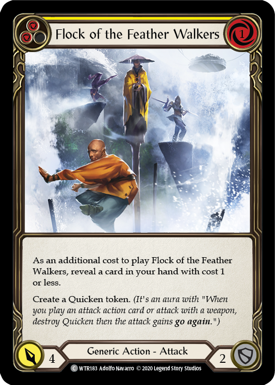 Flock of the Feather Walkers (Yellow) [U-WTR183] (Welcome to Rathe Unlimited)  Unlimited Rainbow Foil | Good Games North