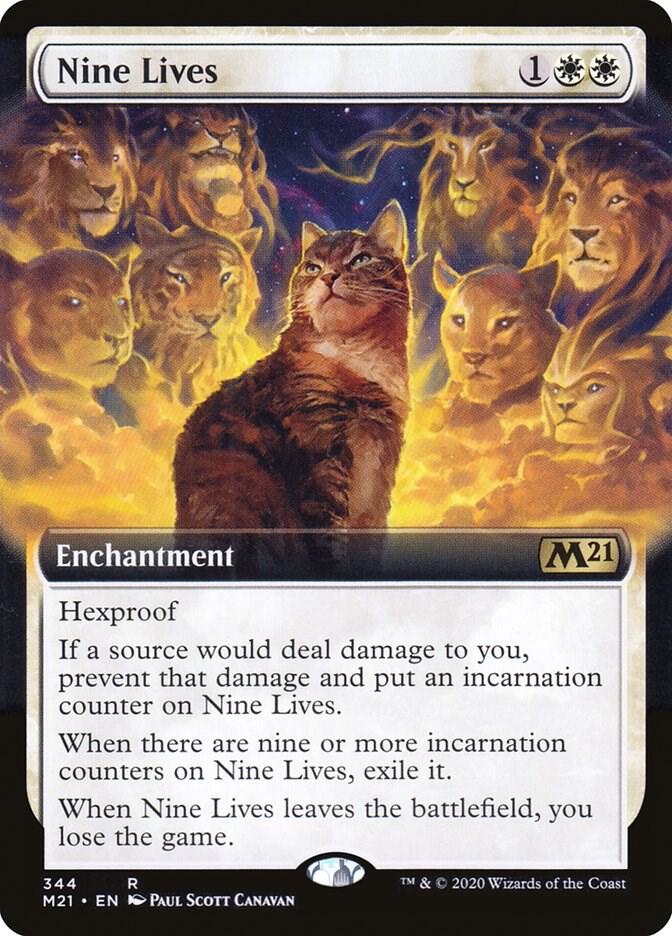Nine Lives Extended Art (Core Set 2021)  - Foil | Good Games North