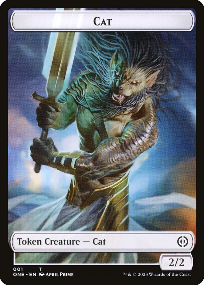 Phyrexian Goblin // Cat Double-Sided Token [Phyrexia: All Will Be One Tokens] | Good Games North