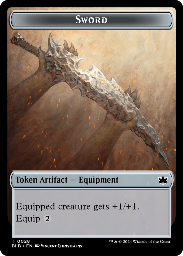 Sword Token [Bloomburrow Tokens] | Good Games North