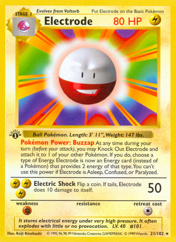 Electrode (21/102) (Shadowless) [Base Set 1st Edition] | Good Games North