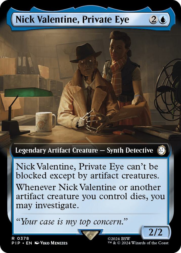 Nick Valentine, Private Eye 378/326 (Universes Beyond: Fallout)  - Extended Art | Good Games North