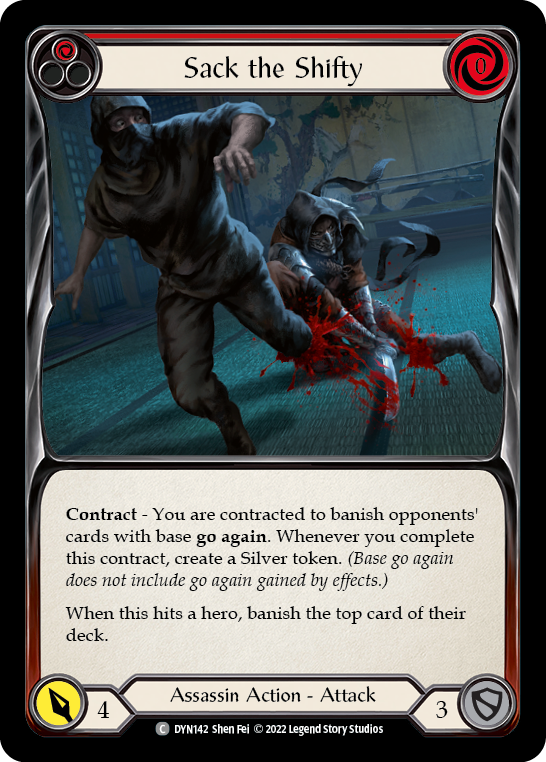 Sack the Shifty (Red) [DYN142] (Dynasty)  Rainbow Foil | Good Games North