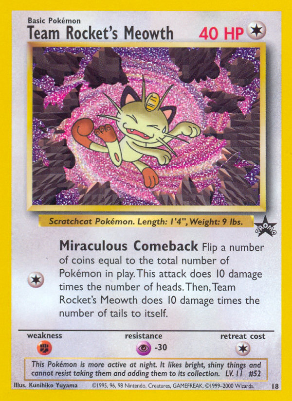 Team Rocket's Meowth (18) [Wizards of the Coast: Black Star Promos] | Good Games North