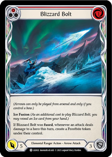 Blizzard Bolt (Red) [LXI022] (Tales of Aria Lexi Blitz Deck)  1st Edition Normal | Good Games North