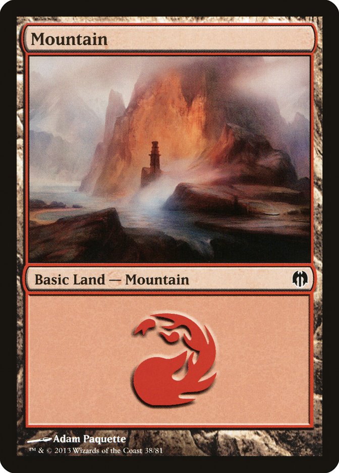 Mountain (38) [Duel Decks: Heroes vs. Monsters] | Good Games North