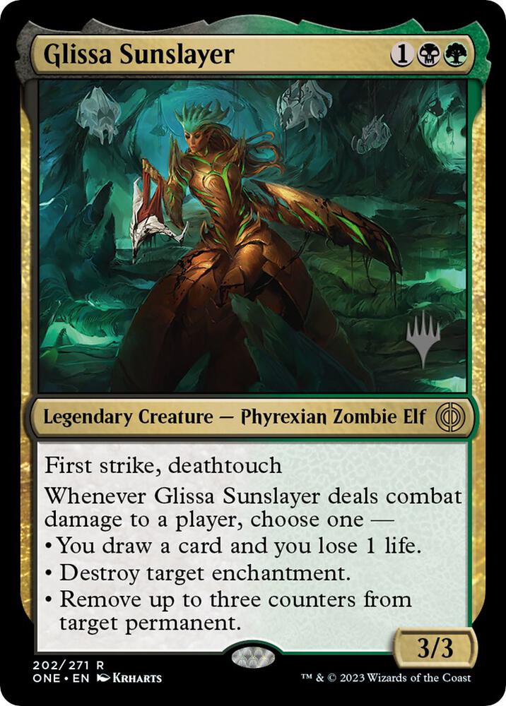 Glissa Sunslayer (Promo Pack: Phyrexia: All Will Be One)  - Foil | Good Games North