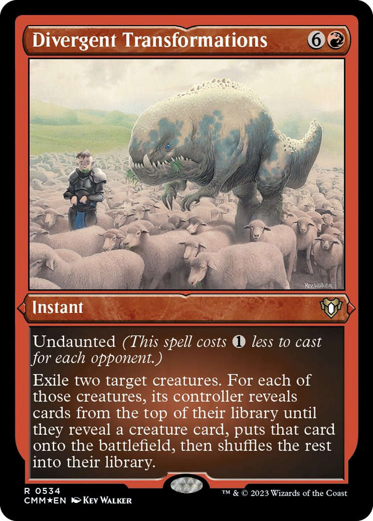 Divergent Transformations (Foil Etched) [Commander Masters] | Good Games North