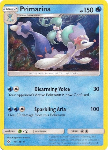Primarina (41/149) (Water Web Holo) [Sun & Moon: Base Set] | Good Games North