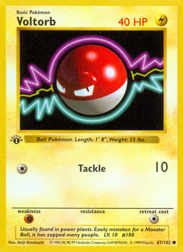 Voltorb (67/102) (Shadowless) [Base Set 1st Edition] | Good Games North