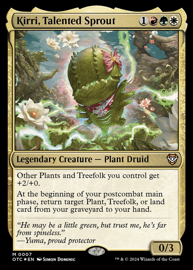 Kirri, Talented Sprout 7/342 (Commander: Outlaws of Thunder Junction)  - Foil | Good Games North