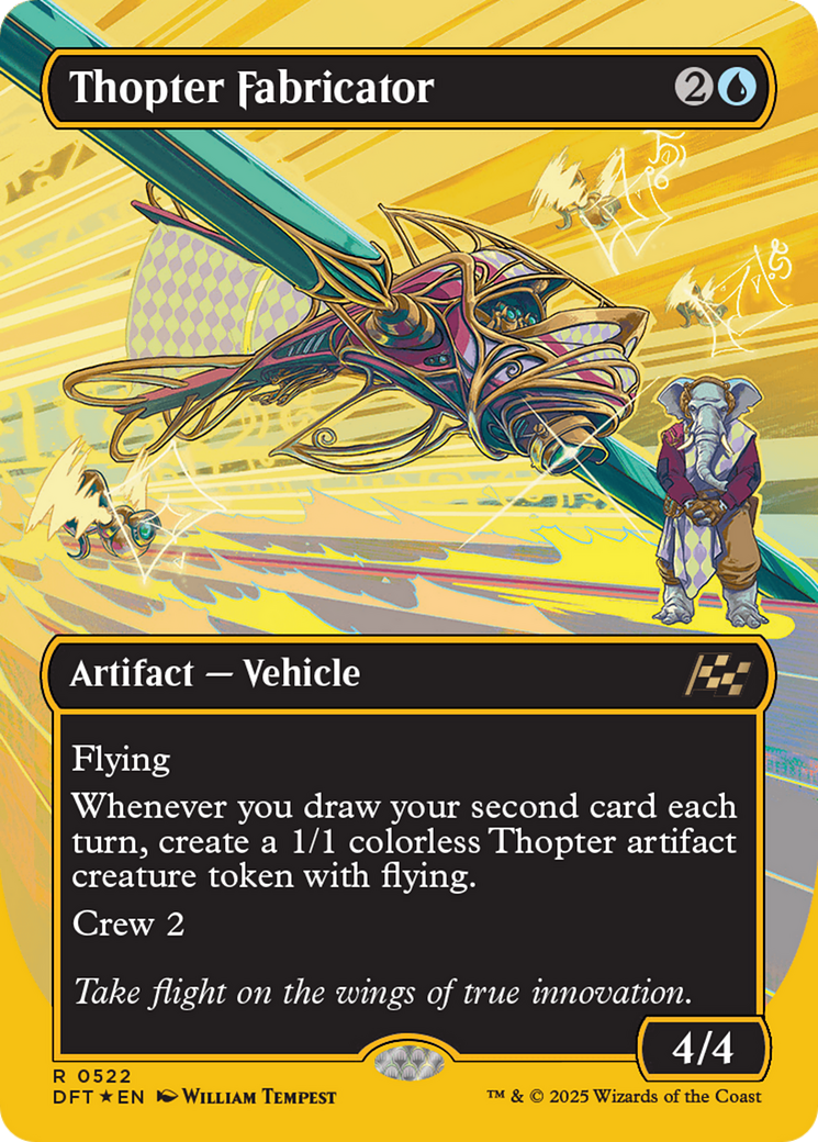 Thopter Fabricator (Borderless) (First-Place Foil) [Aetherdrift] | Good Games North