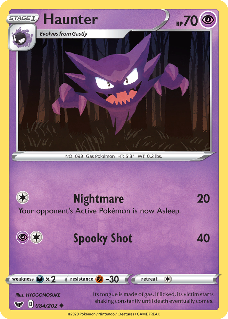 Haunter (084/202) [Sword & Shield: Base Set] | Good Games North