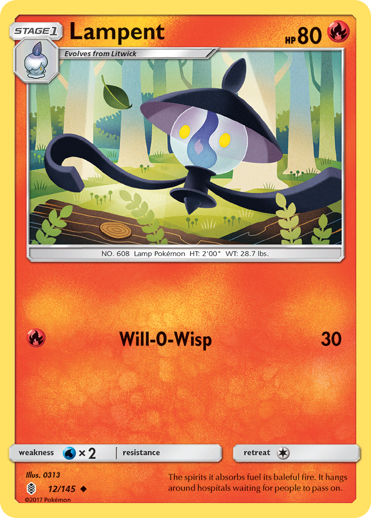 Lampent (12/145) [Sun & Moon: Guardians Rising] | Good Games North