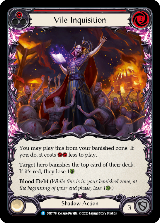 Vile Inquisition (Red) [DTD178] (Dusk Till Dawn)  Rainbow Foil | Good Games North