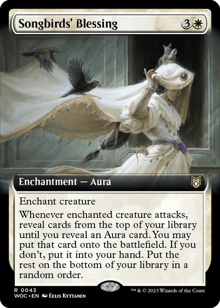 Songbirds' Blessing 43 (Commander: Wilds of Eldraine)  - Extended Art | Good Games North