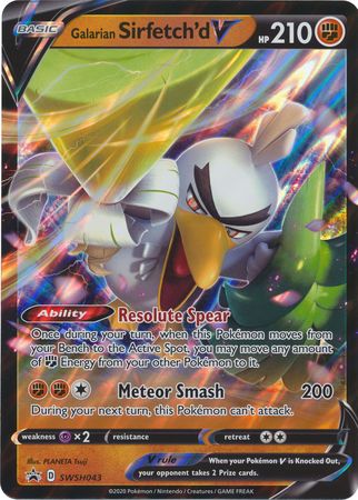 Galarian Sirfetch'd V (SWSH043) (Jumbo Card) [Sword & Shield: Black Star Promos] | Good Games North