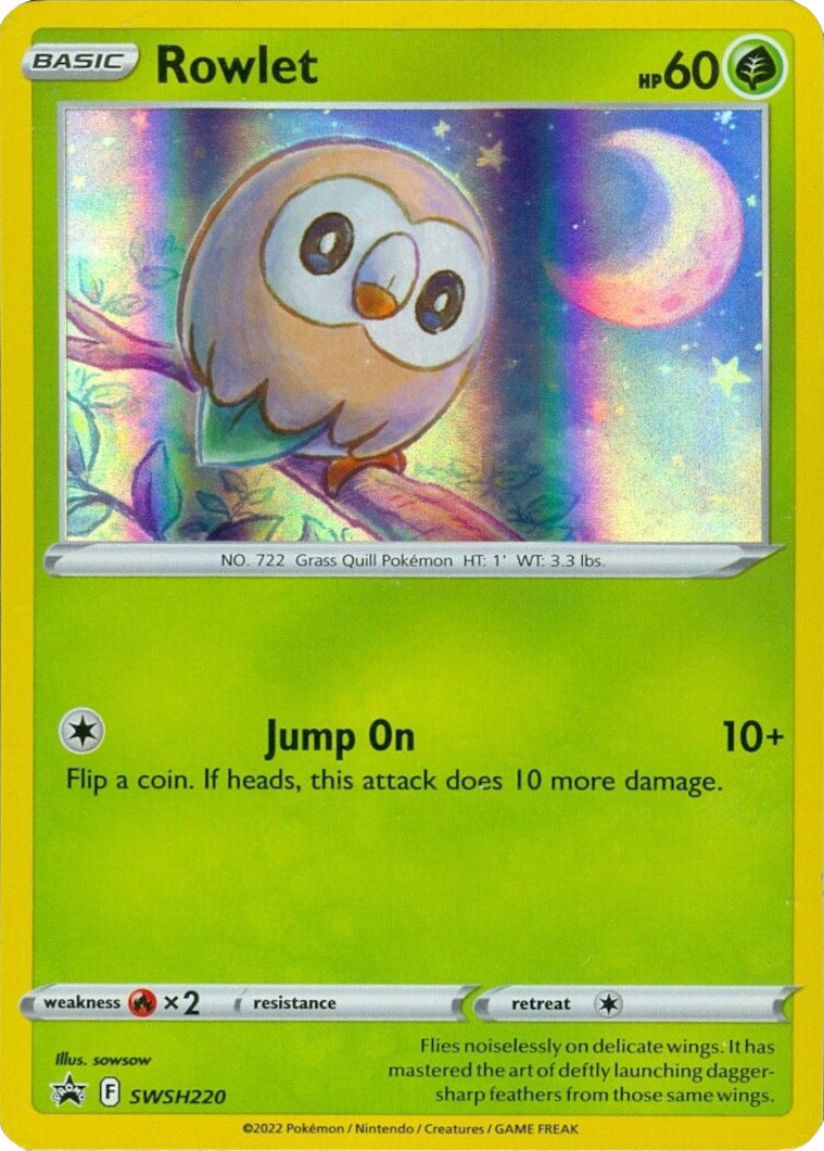 Rowlet (SWSH220) (Cosmos Holo) [Sword & Shield: Black Star Promos] | Good Games North