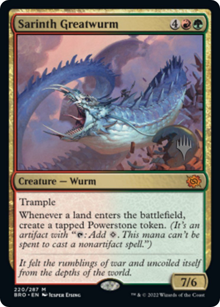 Sarinth Greatwurm (Promo Pack) [The Brothers' War Promos] | Good Games North