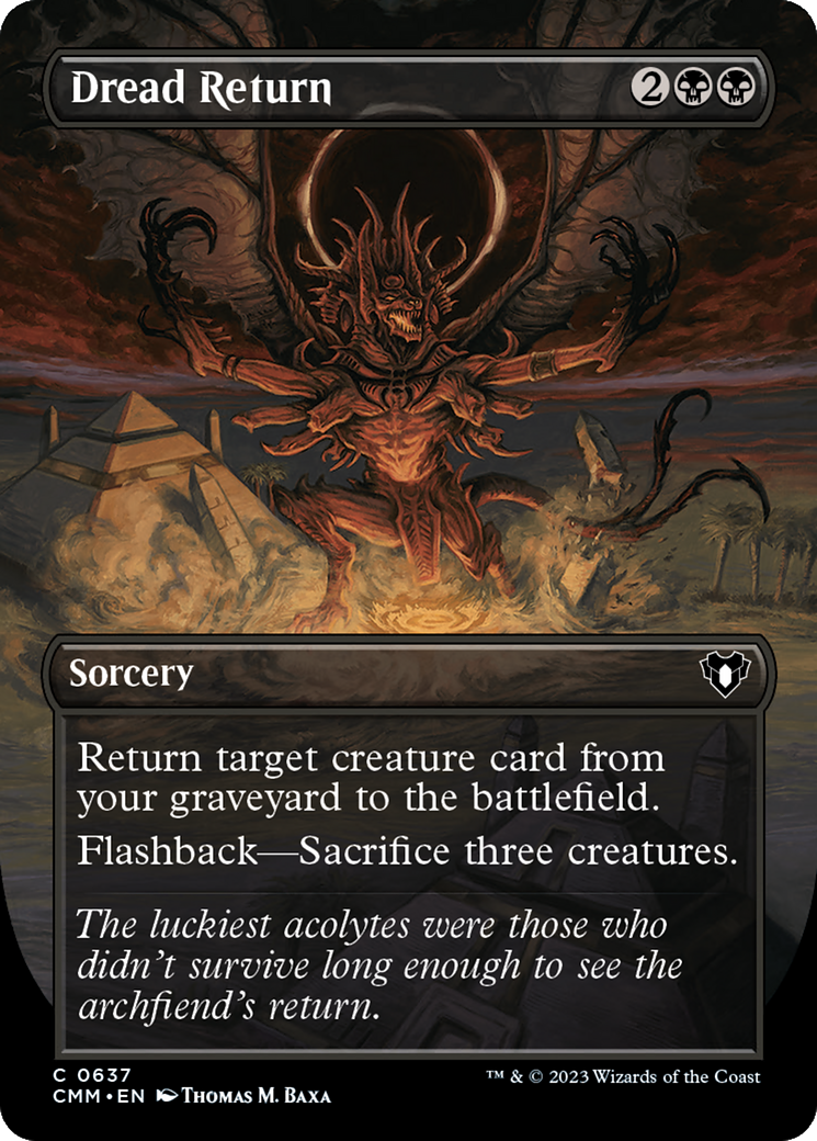 Dread Return (Borderless Alternate Art) [Commander Masters] | Good Games North
