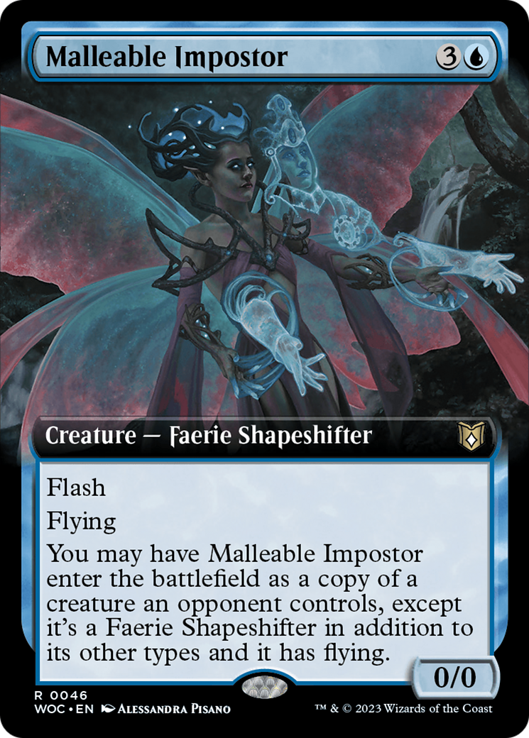 Malleable Impostor (Extended Art) [Wilds of Eldraine Commander] | Good Games North