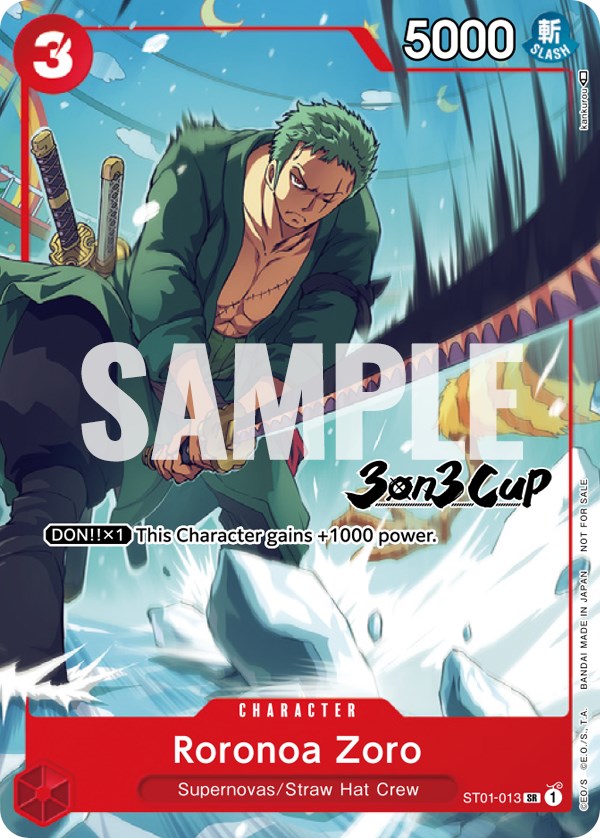 Roronoa Zoro (3-on-3 Cup) [Participant] [One Piece Promotion Cards] | Good Games North