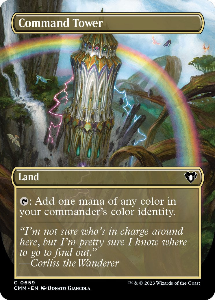Command Tower (Borderless Alternate Art) [Commander Masters] | Good Games North