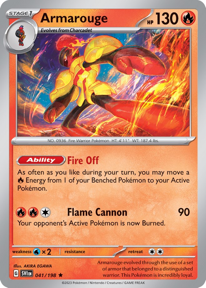 Armarouge (041/198) (Line Holo) [Scarlet & Violet: Base Set] | Good Games North