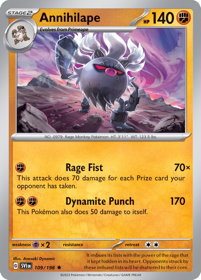 Annihilape (109/198) (Theme Deck Exclusive) [Scarlet & Violet: Base Set] | Good Games North