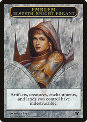Emblem - Elspeth, Knight-Errant // Soldier Double-Sided Token [Modern Event Deck 2014 Tokens] | Good Games North