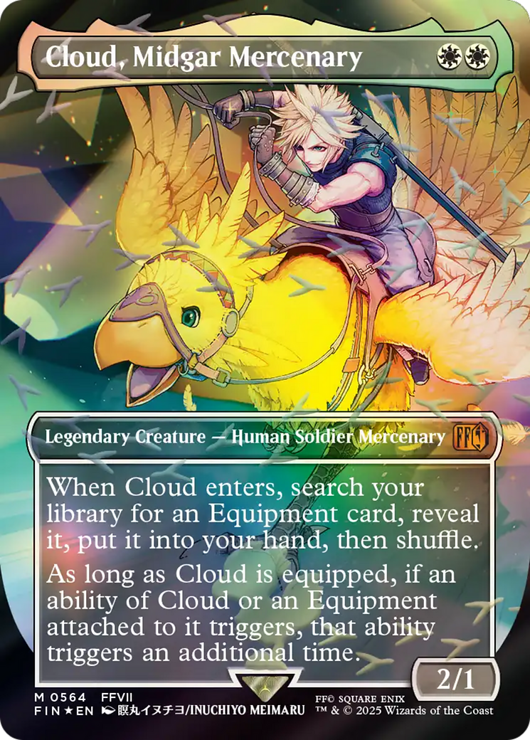 Cloud, Midgar Mercenary (Borderless) (Chocobo Track Foil) [FINAL FANTASY] | Good Games North