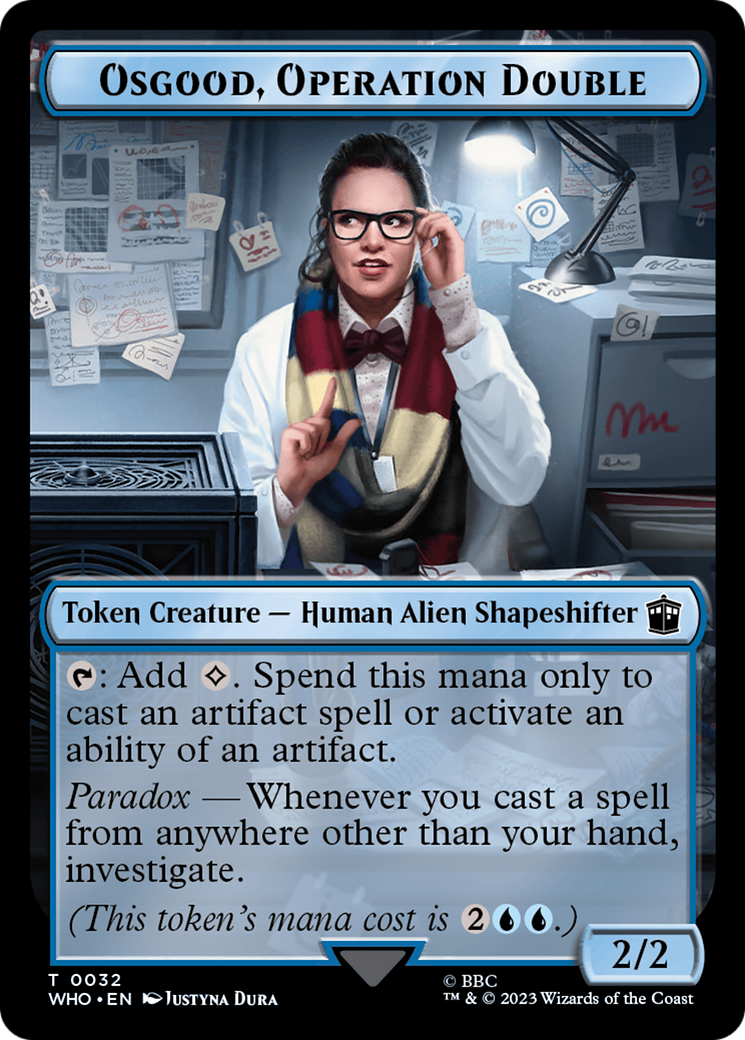 Alien // Osgood, Operation Double Double-Sided Token [Doctor Who Tokens] | Good Games North