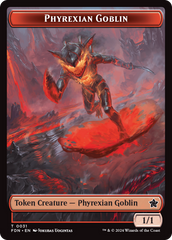 Cat (0027) // Phyrexian Goblin Double-Sided Token [Foundations Tokens] | Good Games North