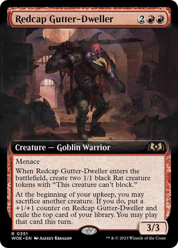 Redcap Gutter Dweller Extended Art (Wilds of Eldraine)  | Good Games North