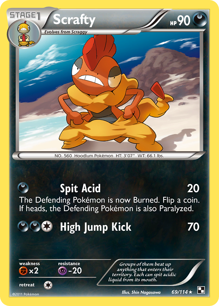 Scrafty (69/114) [Black & White: Base Set] | Good Games North