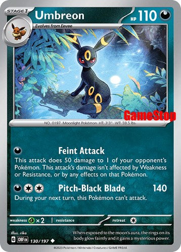 Umbreon (130/197) (GameStop Exclusive) [Scarlet & Violet: Black Star Promos] | Good Games North
