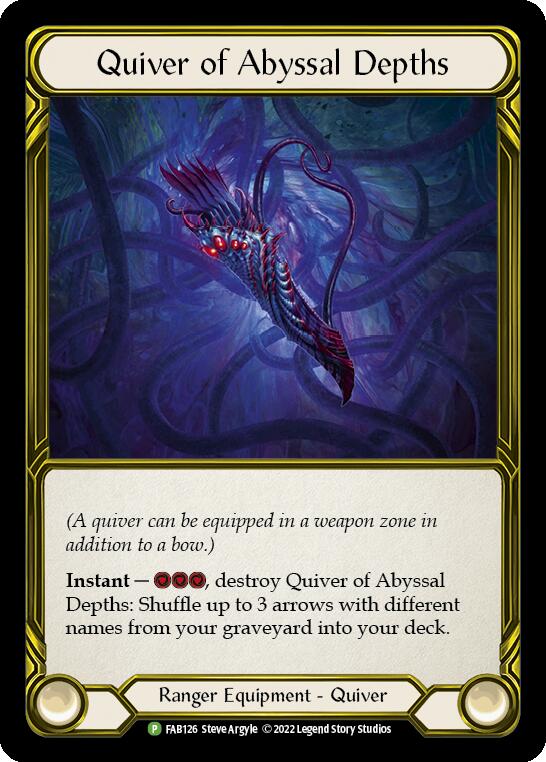 Quiver of Abyssal Depths (Golden) [FAB126] (Promo)  Cold Foil | Good Games North