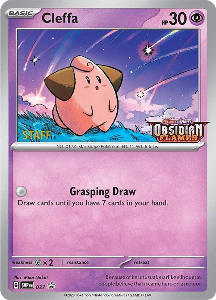 Cleffa (037) (Stamped) (Staff) [Scarlet & Violet: Black Star Promos] | Good Games North