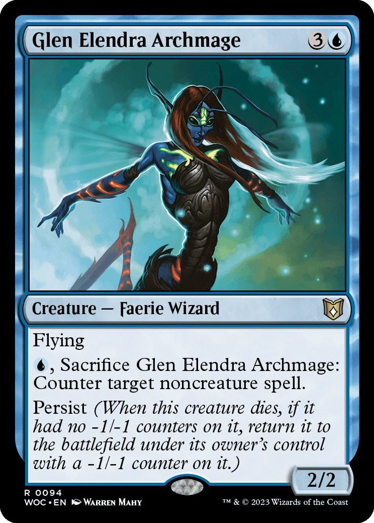 Glen Elendra Archmage [Wilds of Eldraine Commander] | Good Games North