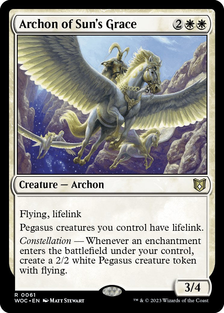 Archon of Sun's Grace [Wilds of Eldraine Commander] | Good Games North