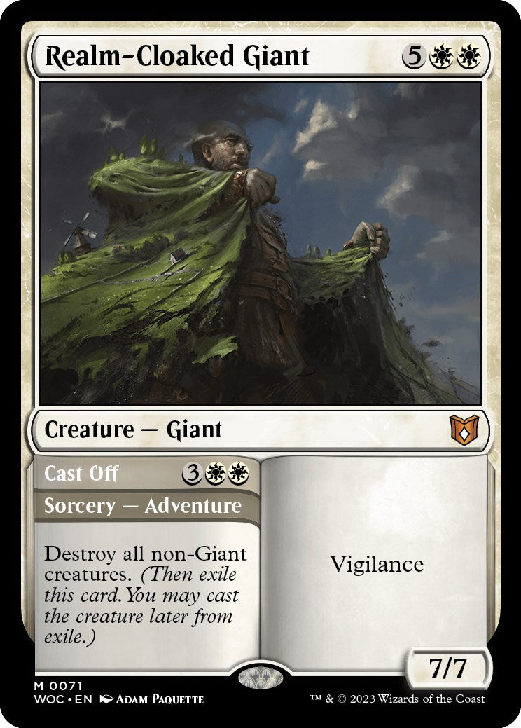 Realm-Cloaked Giant // Cast Off [Wilds of Eldraine Commander] | Good Games North