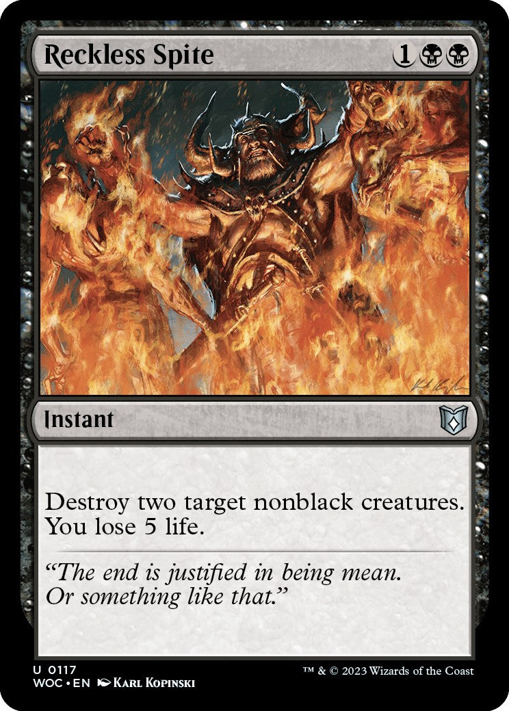 Reckless Spite [Wilds of Eldraine Commander] | Good Games North