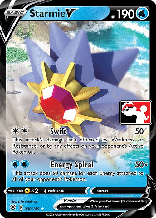 Starmie V (030/189) [Prize Pack Series Three] | Good Games North