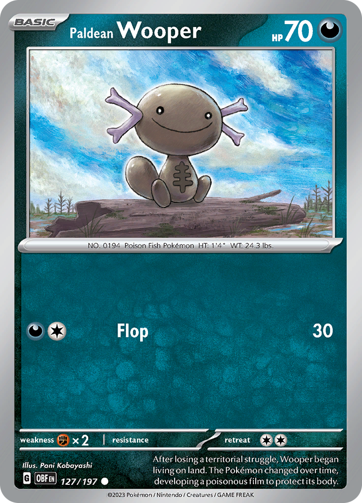 Paldean Wooper (127/197) [Scarlet & Violet: Obsidian Flames] | Good Games North