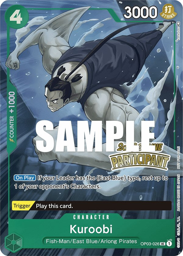 Kuroobi (Online Regional 2023) [Participant] [One Piece Promotion Cards] | Good Games North