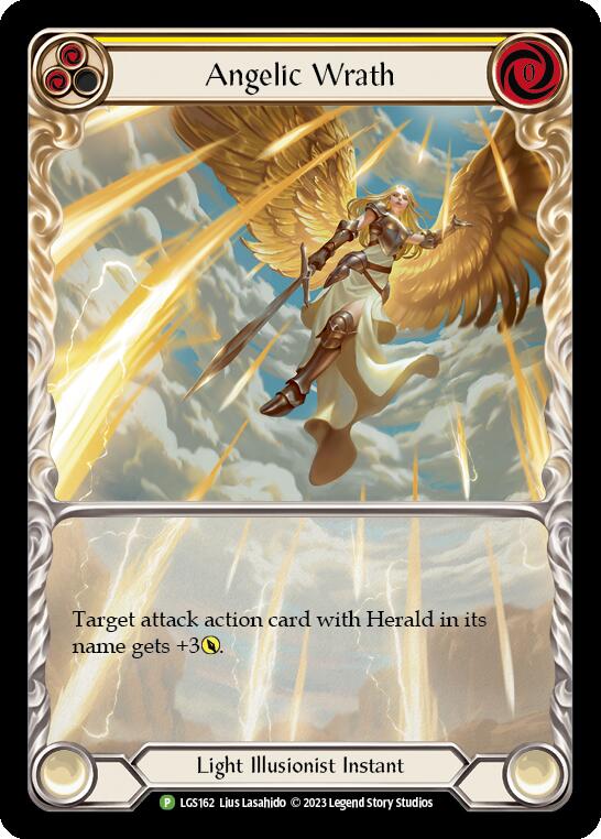 Angelic Wrath (Yellow) [LGS162] (Promo)  Rainbow Foil | Good Games North