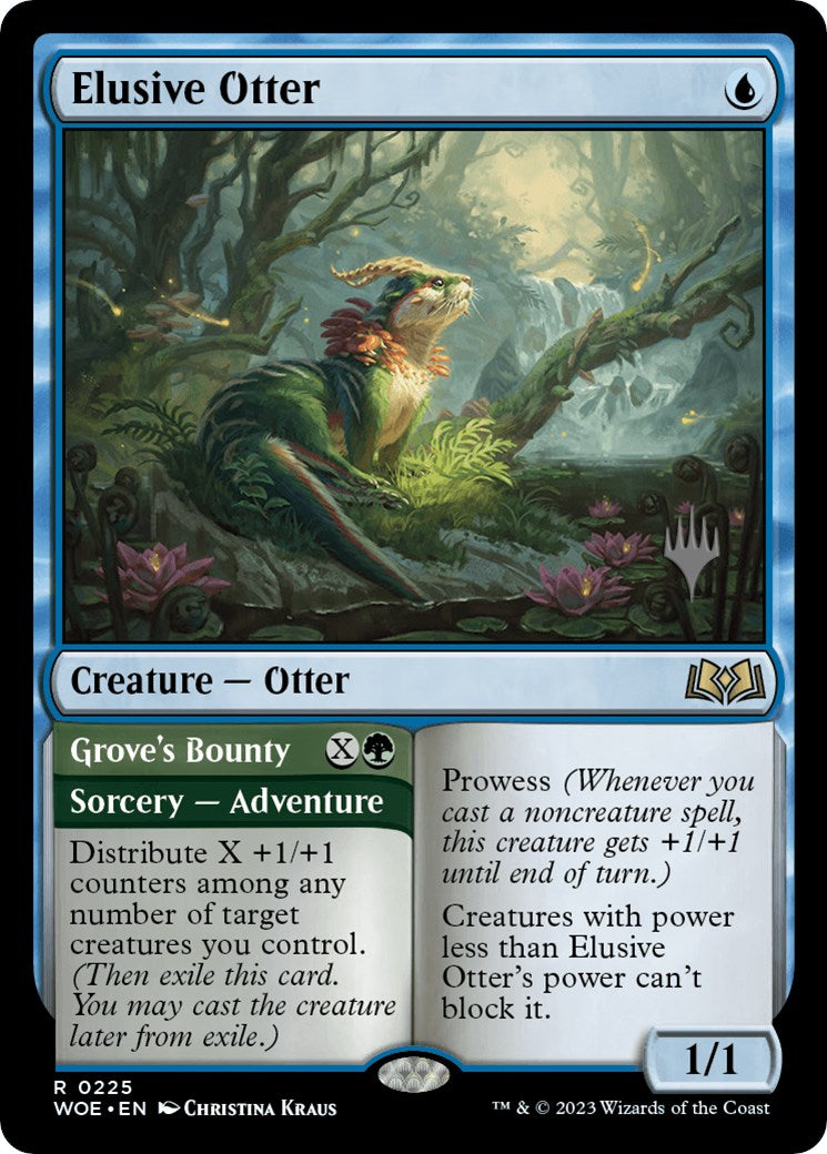 Elusive Otter // Grove's Bounty (Promo Pack) [Wilds of Eldraine Promos] | Good Games North